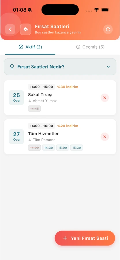 Randevu.biz kuaför randevu uygulaması ekran görüntüsü 3